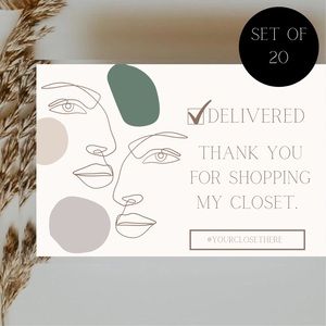 SET OF 20 Thank You Inserts - 5x7 - Poshmark Packaging - FREE Personalization